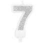 Preview: Number Candle - 7 - Silver